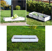 Hershii Gardening Raised Bed Kits DIY Rectangular Plant Growing Container Plastic Vegetables Herbs Flowers Large Deepened Planter Box for Balcony, Patio, Yard - White - 46.06 X 30.7' X 14.96 Inches