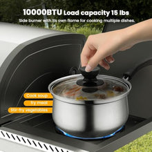 Electactic 4-Burner Gas Grill with Side Burner, Stainless Steel Propane Grill with Built-In Thermometer, 42000BTU BBQ Grill for Outdoor Cooking, Patio and Backyard Barbecues