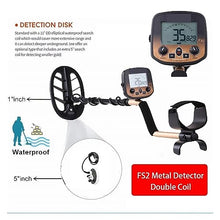 UYCVT Metal Detectors, Fs2 Metal Detector Sensitivity Treasure Finder Precise Locator Waterproof Search 11'' Coil and 5'' Coil Gold Metal Detector