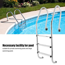 Swimming Pool Ladder for In Ground Pools 3-Step Stainless Steel Pool Step Ladder Swimming Pool Stairs w/Non-Slip Footstep for Indoor/Outdoor Pool