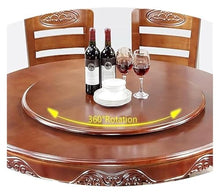 LLHBBSHYYDM Round Table Top, Turntable Dining Table, Turntable Wood Table Serving Tray, Swivel Dining Table Turntable(Dark Brown,120 cm (50in))