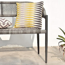 Outdoor Bench All-Weather Patio Rattan Bench, 2-Seater Outdoor Rattan Bench with Round Coffee Table, PE Rattan Patio Furniture Set for Balcony Deck Backyard Garden Bench (Size : Set of 1)