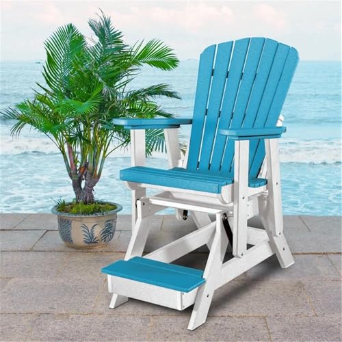 American Furniture Classics 516ARW Balcony Glider, Aruba Blue and White