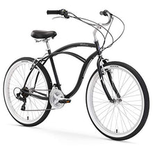 Firmstrong Urban Man Beach Cruiser Bike 26-Inch 7-Speed Matte Black