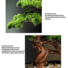 YXIANG56Q Fake Plants Artificial Welcome Pine Potted Plants, Fake Trees, Green Plants, Hotel Entrance Decoration, Bonsai Decoration, Podocarpus Large Potted Bonsai Tree(A)