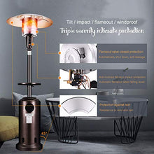 Outdoor Patio Heater Gas Heater Fast Heating Energy Efficient Radiator Safe Low Energy Dumping Protection Floor Standing with Wheels Garden Wedding - 223cm(88in)