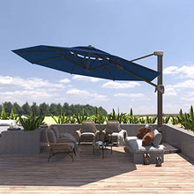 BLUU REDWOOD 11 FT Offset Cantilever Patio Umbrella Classic Blue