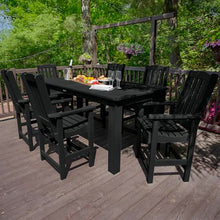 highwood AD-ST7LH2CO5BA-BKE Lehigh 7pc Rectangular Counter Height Dining Set 84" x 42", Black