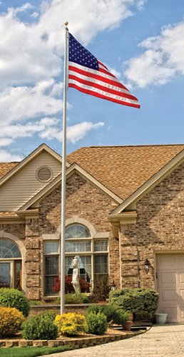 Accent Printing & Signs Aluminum Homesteader Flagpoles for Outdoors (25 ft)