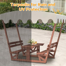 KEIKI Outdoor Waterproof Solid Wood Picnic Table and Bench Set with Removable Canopy, Outdoor Picnic Table Set for Patios, Gardens, Decks, Parks, Beaches