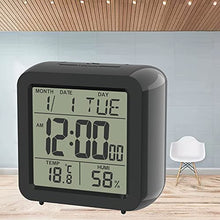 KUYBTU Digital Indoor Thermometer Electronic Room Hygrometer Humidity Display Instrument Desktop Alarm Clock