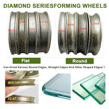 Portable Glass Edging Grinding Machine/Power Edgers,8000r/Min Straight Round Bevel Electric Edge Trimmer Grinder 800w- for Glass, Stone, Ceramics-with 8 Diamond Wheels Green