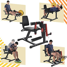 None Leg Extension and Bending Machine - Leg Exercise Machine with Adjustable Sat Backrest and Rotating Leg Extension, Suitable for Home Gym Leg Tendon Exercise Red