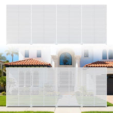 Privacy Screen Outdoor Freestanding Fence Panel with 6 Panel, 72" H×47" W HDPE Decorative Screen Panel with Stand, Air Conditioner Fence, Privacy Panels for Patio, Balcony, Garden, Backyard