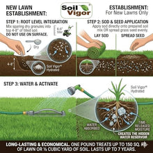 Soil Vigor Keep Plants Alive Without Water for Up to 2-Weeks - Super Absorbent Polymer Crystals - Potassium Polyacrylate for Lawns & Gardens - Reduces Watering 50% - Safe for Edibles (45 Pounds)