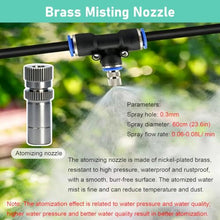 PYYDJQ Mister for Outside Patio Misting Cooling System, Atomizing Sprinkler Kit for Construction Site Fencing/Backyard, Heavy-Duty Misting Spraying System(40m/131ft)