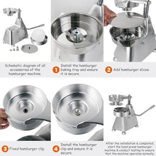 DLYZAYE Burger Maker Machine,Commercial Hamburger Press Patty Maker, 100mm/130mm/150mm Stainless Steel Heavy Duty Grill Burger Press Patty Meat Tool with 500 Pcs Patty Papers,100mm