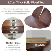 Round Folding Table Large Round Foldable Table Top Only - 120 140 160 180 200 220cm Dia Circular Wood Replacement Table Top - Space Saving Folding Circle Table for Parties/Wedding/Event(Dia 140cm/4.6f