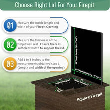 FEBTECH - 42" Fire Pit Lid Square - 1.5 mm Square Fire Pit Cover Fits 40"