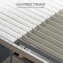 Kozyard Outdoor Louvered Pergola with Adjustable Roof White 12' x 14'