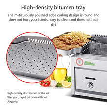 Dntum Fryer,Commercial Gas Fryer,12L Top Basket Stainless Steel Fryer Restaurant Home Fries Chip with Seasoning Trough