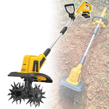 Cordless Electric Garden Tiller Cultivator,Small Home Vegetable Garden Tiller,2000mAh 4000mAh Capacity,20V DC,270 R/min,22cm Tilling Width and 18cm Depth 4000mAh (4000mAh)