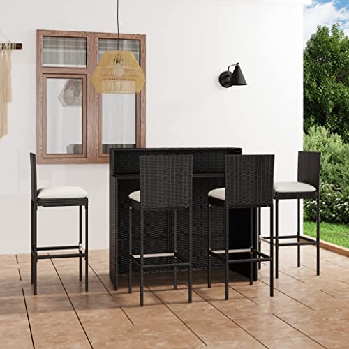 QINXIXINAIXI Garden Bar Set Black, Cream White Outdoor Sectional Sets Patio Furniture Set Poolside Furniture Set Outdoor Chair Set