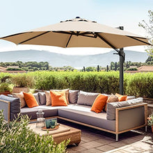 wikiwiki 11 FT Cantilever Patio Umbrella Tan