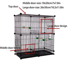 FENOKD Birdcages 31.4" Large Bird Cage Flight Parrot House Cockatiels Playpen with Open Top and Feeding Bowl Various Styles to Choose from Birdcages Decor,E