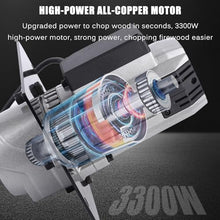 QUGURLID Electric Wood Splitter Machine,Powered Firewood Splitter Tool, No-Load Speed 450 R/min, Firewood Diameter <30 Cm, for Splitting Work