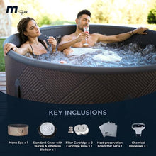 MSpa 6-Person Inflatable Hot Tub, Round Bubble Massage Spa, Champagne Gold