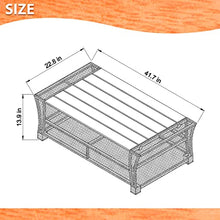 Atlantic Hibiscus Black Synthetic Wicker Coffee Table with Plastic Wood Top