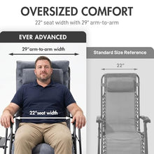 EVER ADVANCED Aluminum Zero Gravity Chair, 2.4" Padded, 350 lb Capacity