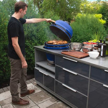 Blue Sky Outdoor Living, OKC3024GKDG, 30-Inch Kamado Grill Cabinet, Heavy-Duty Slate Gray Galvanized Steel Outdoor Kitchen Base, Weather-Resistant Storage