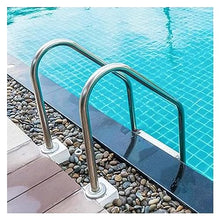 LMMIAMZ Stainless Steel Swimming Pool Ladder, Non-Slip 2/3 Rung Steps, Durable Handrail for Open-Air Baths, Silver-B, 1.5mm Tube Wall, Easy Access Pool Steps