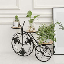 iumLeap Retro Iron Flower Pot Holder Display Tricycle Planter Stand Home Garden Decor