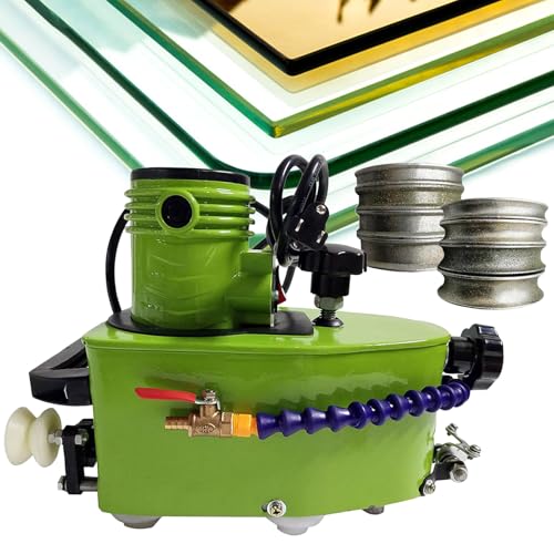 Vdniduir Portable Small Glass Edger, Electric Glass Edging Machine, DIY Diamond Glass Art Corner Grinding Edging Machine