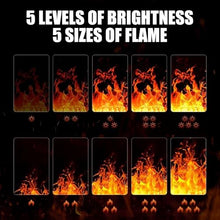3D Water Vapor Fireplace, Atomized Fireplace with 9 Adjustable Flame Colors and 5 Brightness Levels, Stainless Steel Humidifier, Touch/App/Remote Control 50cm