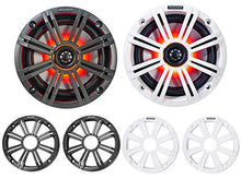 KICKER Dual 43KM654LCW 6.5" 780W Marine Wakeboard Tower Speakers with LEDs White