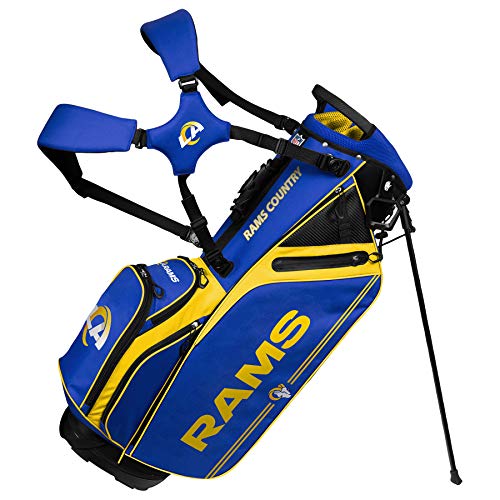 Team Effort WinCraft Los Angeles Rams Caddie Carry Hybrid Golf Bag Blue