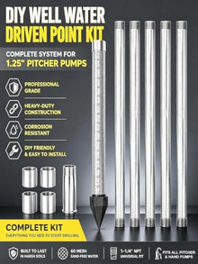 ZXINXIN Drive Point Well Kit, 1-1/4 Inch NPT with Stainless Steel Screen