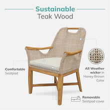 Cambridge Casual Sydney Teak Wood 5 Piece Outdoor Dining Set with Rectangular Dining Table, Includes 2-piece Dining Chair, and 2 Backless Benches, Dining Set Seats up to 6 Persoon