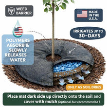 SteadySpring® 24" Smart 30+Day Tree Watering Mat - AUTO Refills with RAIN and Slow Releases As Plant Needs - for Root Balls 11" - 15" Dia Slow Release Technology Prevents Over and Under Watering (24)