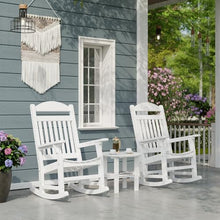 Wildridge Heritage Traditional Rocking Chair, White - Outdoor Weather Resistant HDPE Rocking Chair for Patio, Deck, Fire Pit