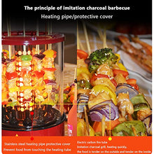 MNSRRN Electric Barbecue Grill Household Skewer Machine, Heightening Timing Electric Skewer Stove Automatic Rotation Smokeless Indoor Barbecue Electric Grill