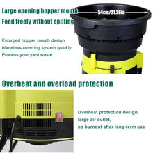 Electric Leaf Mulcher Shredder 2500W with Wheels, 8000RPM Chipper, Garden Cleanup Tool, Composting Machine, Includes Storage Bag 54cm,30mxPowercord (30m)