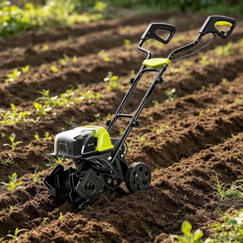Thlabe Cordless Tiller 40V 14.2" Width 7.1" Depth for Lawn/Soil/Cultivation
