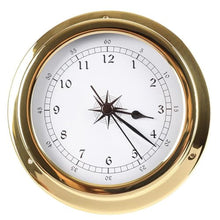 5.7in Portable Marine Wall Hanging Barometer Thermometer Hygrometer Clock Meter Kit, Barometer Traditional Weather Station 4Pcs Weather Station Set, Brass ?Case Boat Accessory Barometer