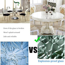 Table Top Tempered Kitchen Dining Table Top, Round Glass Table Protector Topper, Glass Round Replacement Protector Cover 400 Mm, Tempered Glass Table Top, Round Transparent Dining/Coffee/Garden Table