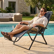 Timber Ridge Zero Gravity Chair, Oversized Lawn Chairs Outdoor Recliner Reclining Patio Lounge Chair with Adjustable Headrest and Side Table for Camping, Outdoor, Patio, Support 350lbs, Grey